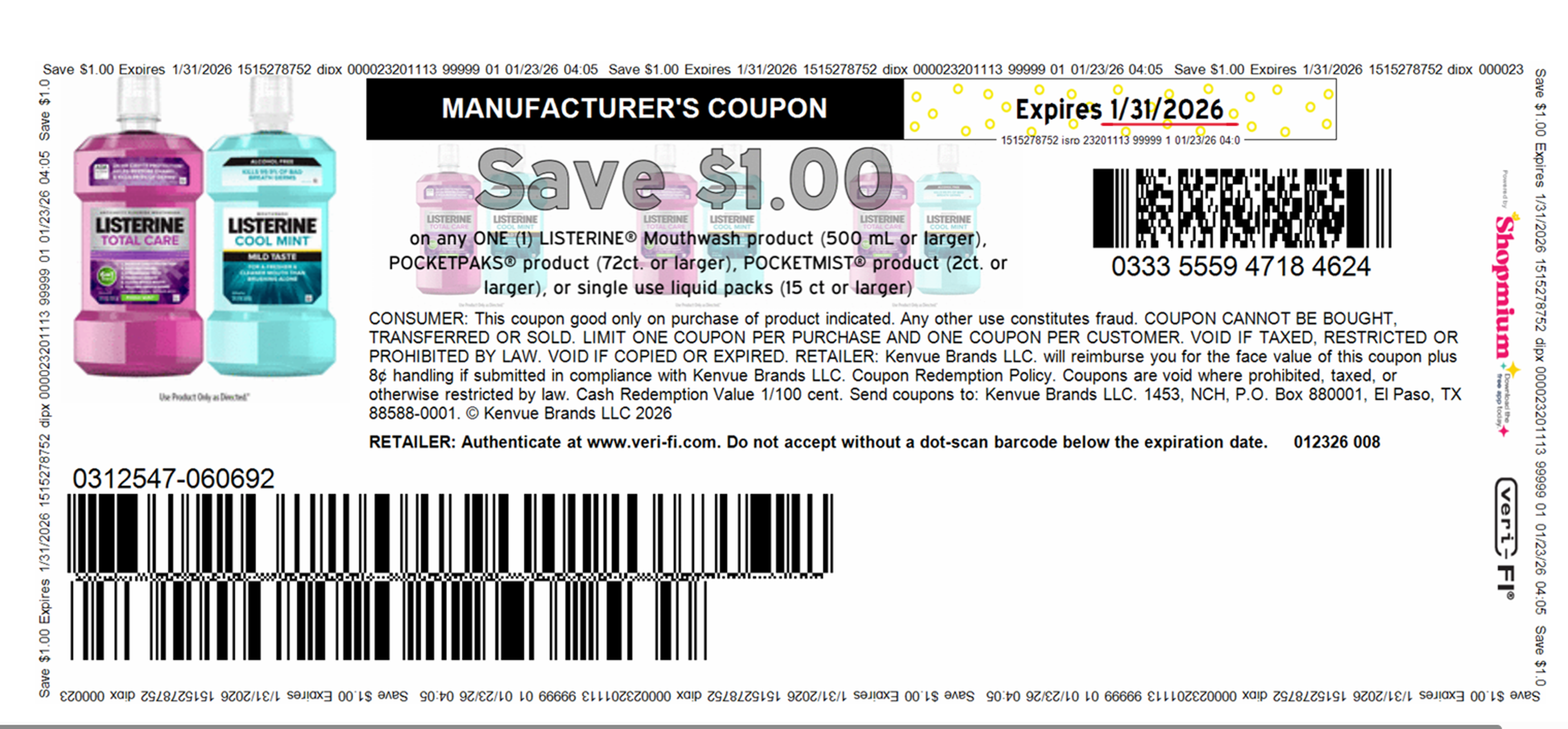 Printable Coupon expiration date
