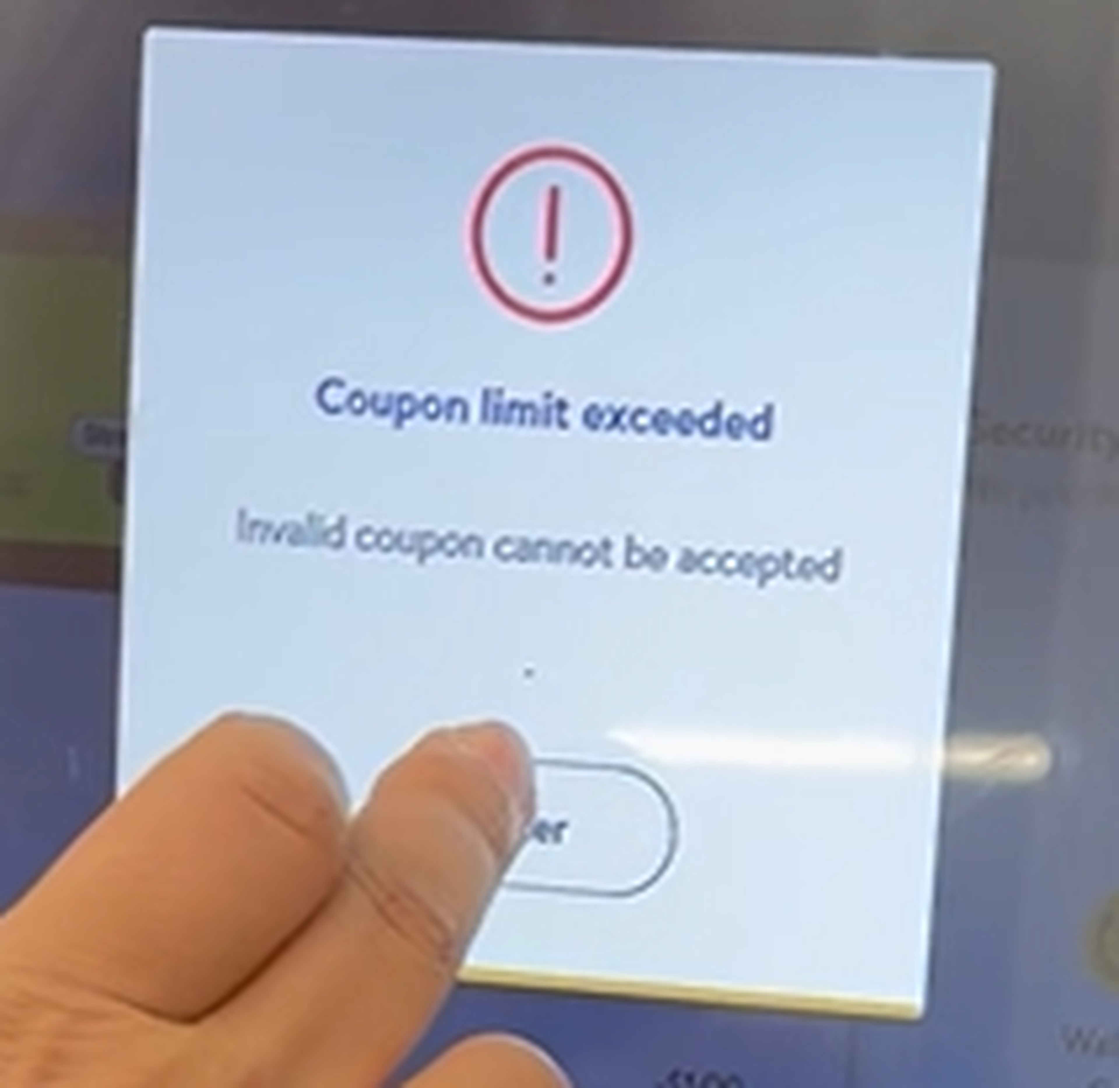 Error at checkout - coupon limit exceeded