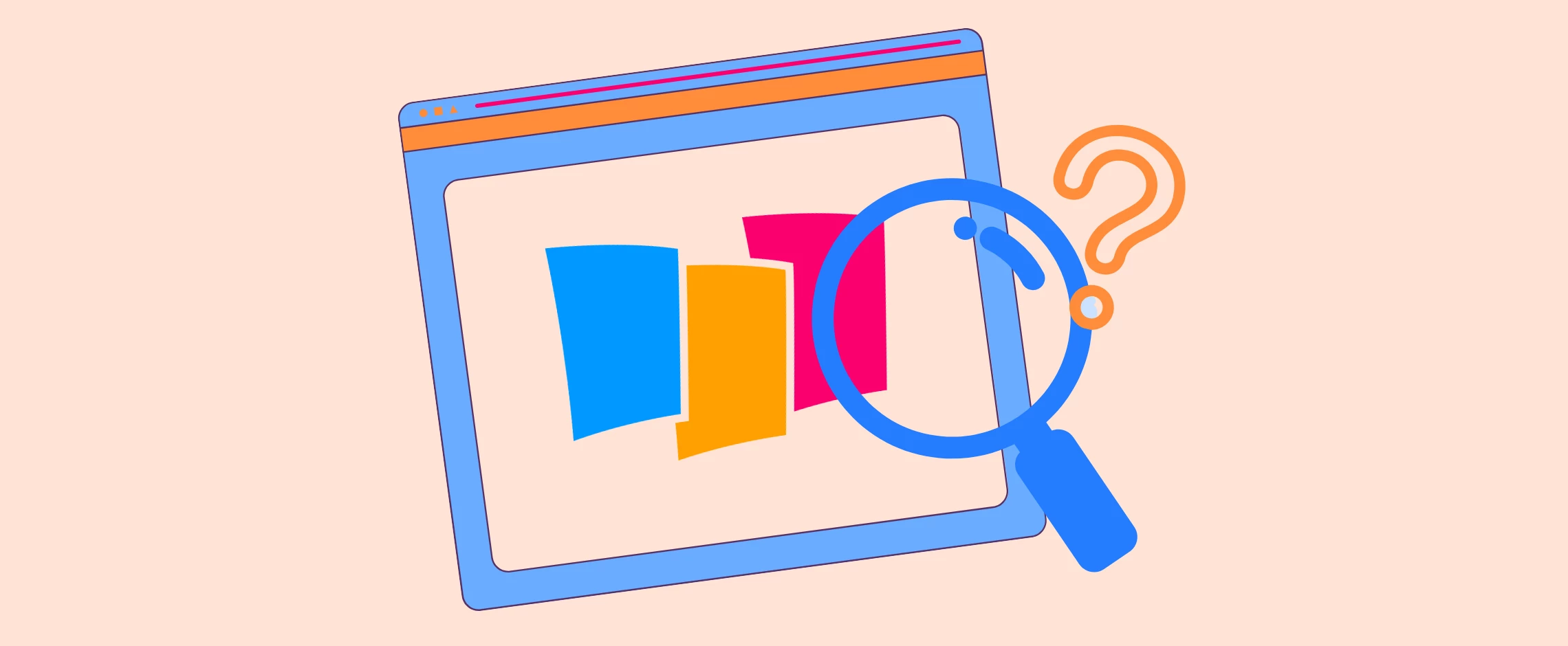 coupons.com logo with a blue magnifying glass and orange question mark